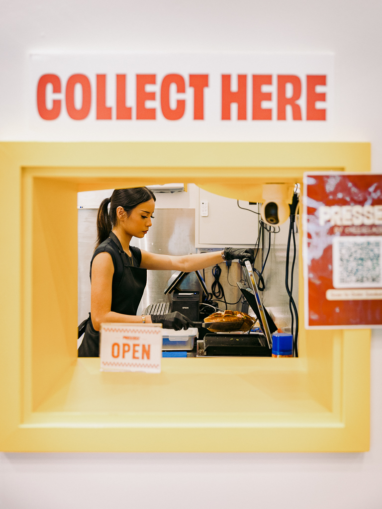 A hole-in-the-wall collection point makes the whole experience even more interesting. Photo: Ravin Thiruchelvam/HungryGoWhere pressed by cheeselads