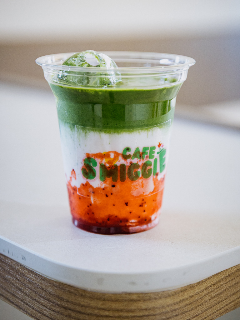 Cafe Smiggie’s strawberry matcha latte. Photo: Ravin Thiruchelvam/HungryGoWhere cafe smiggie