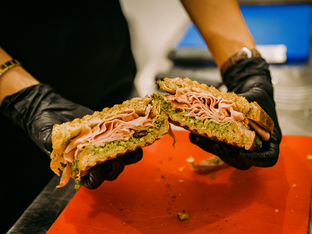 Mortadella pesto. Photo: Ravin Thiruchelvam/HungryGoWhere pressed by cheeselads