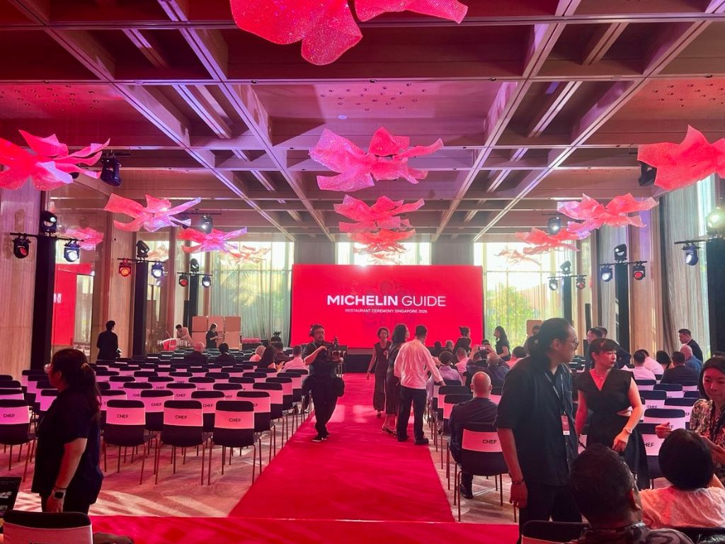 The Michelin Guide Singapore ceremony was hosted at Raffles Sentosa Singapore this year. Photo: Shannon Yap/HungryGoWhere michelin guide singapore 2026
