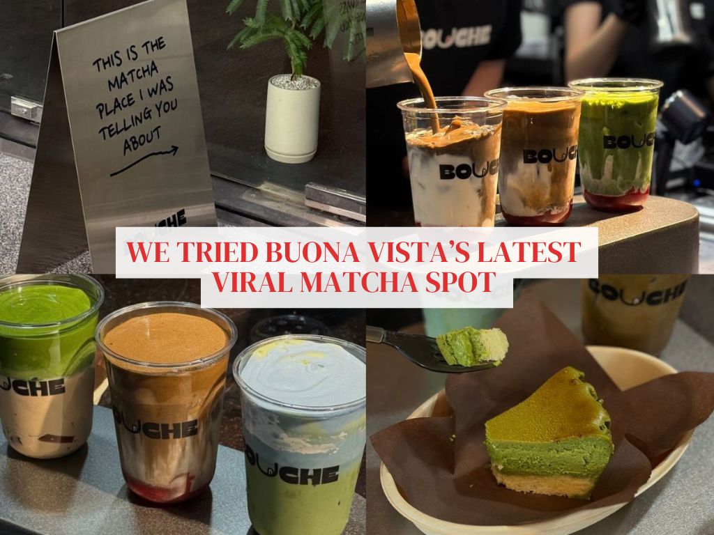 Bouche is Buona Vista’s latest viral matcha spot. It's CDC-friendly and under a HDB, too!