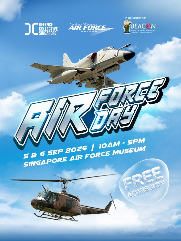Free admission for Air Force Day 2026! Photo: Singapore Air Force Museum/Instagram things to do september holidays 2026