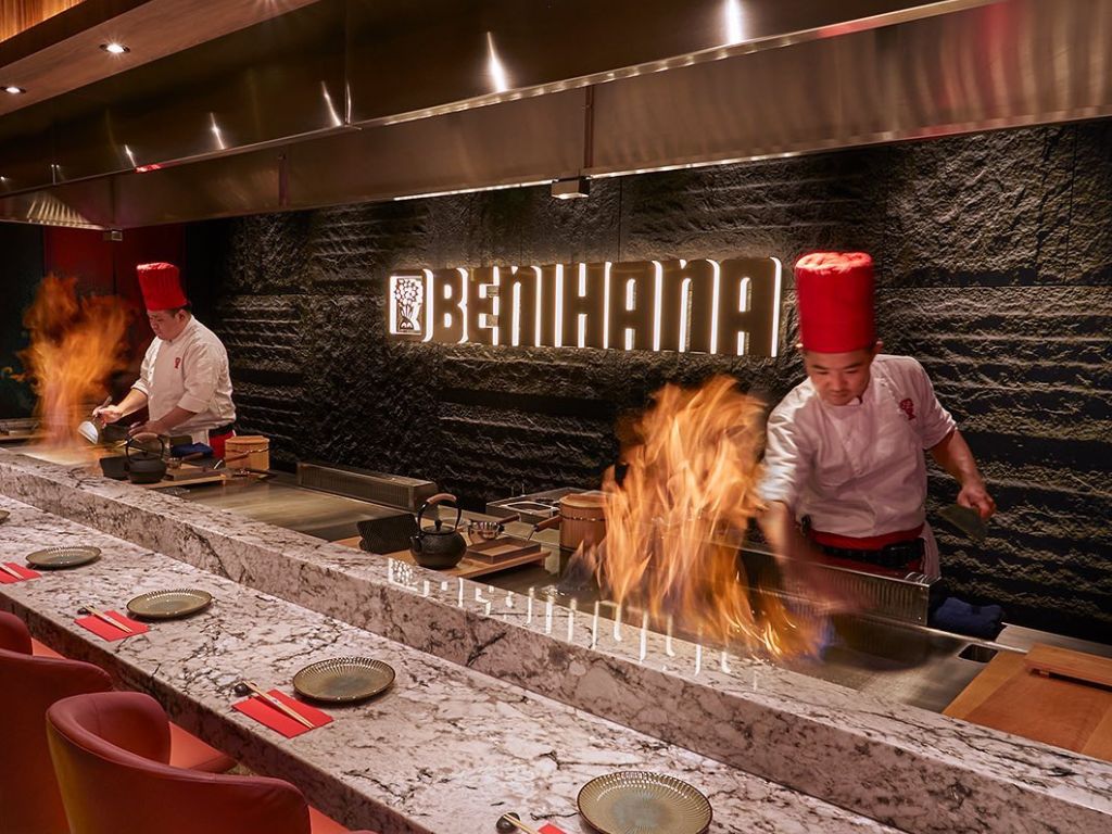 Teppanyaki meals at Benihana Singapore are delicious and fun, just the way we like them. Photo: Benihana Singapore/Instagram millenia walk food