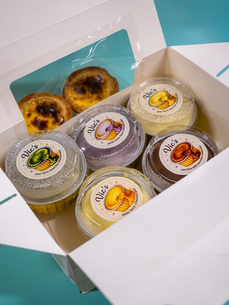 The cheesecakes. Photo: Ewan Lim/HungryGoWhere Vic’s Mini Lava Cheesecake