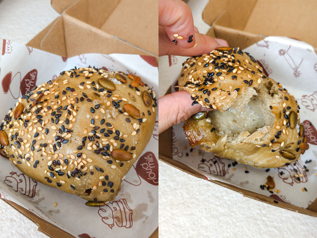 Cloudmill’s signature triangular salt bread, topped with sunflower and sesame seeds. Photo: Gary Lim/HungryGoWhere cloudmills bakery claymore