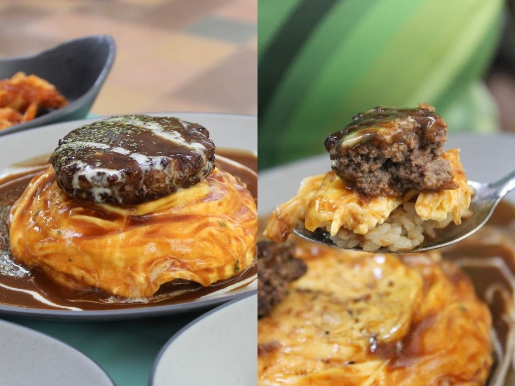 You can now enjoy hamburgs in a hawker centre! Photo: LeAnn Lee/HungryGoWhere, Photos: Angeline Ang/HungryGoWhere omu place