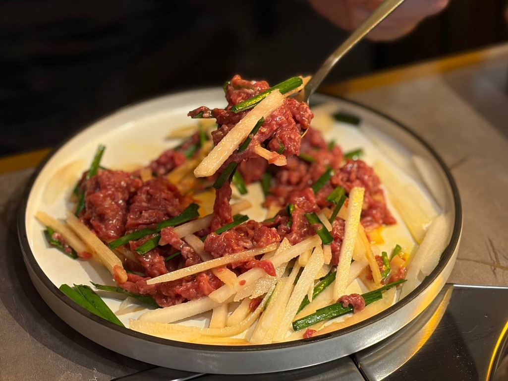 Refreshing yukhoe. Photo: Shannon Ong/HungryGoWhere dolpan hwajoo