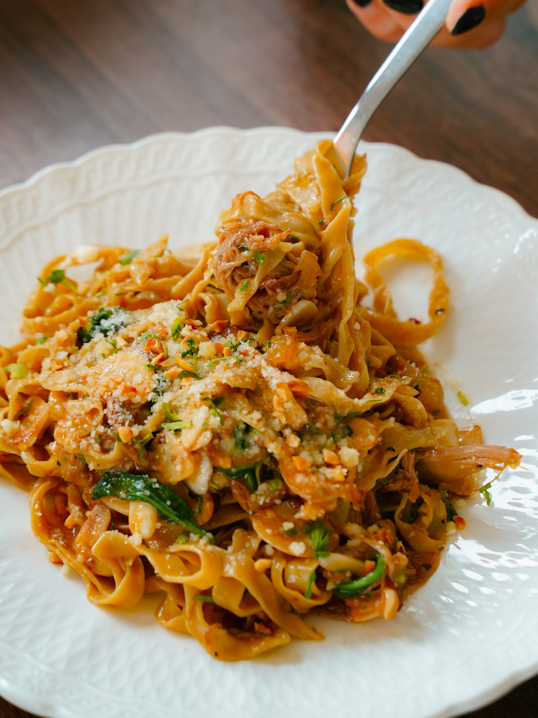 The duck confit tagliatelle that won Barilla’s Pasta Championship Singapore 2024. Photo: Evan Mua/HungryGoWhere south union park