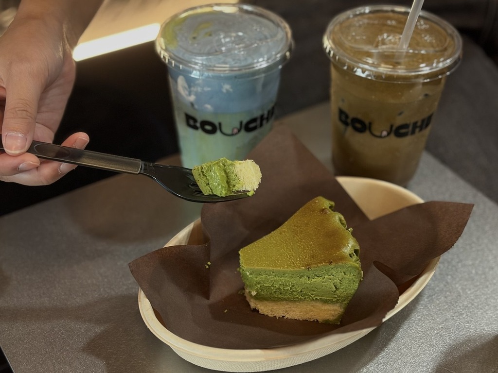 Matcha Basque cheesecake. Photo: Shannon Ong/HungryGoWhere Bouche