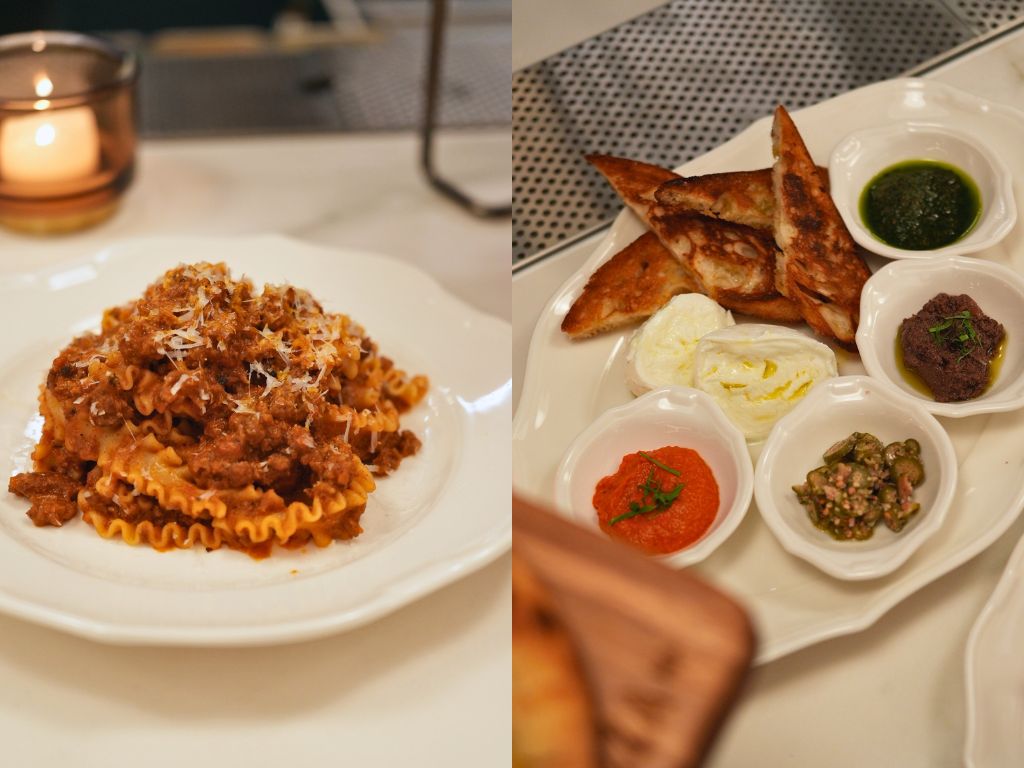 From left: the mafaldine and mozzarella di bufala & condimenti. Photos: Shannon Yap/HungryGoWhere osteria mozza singapore