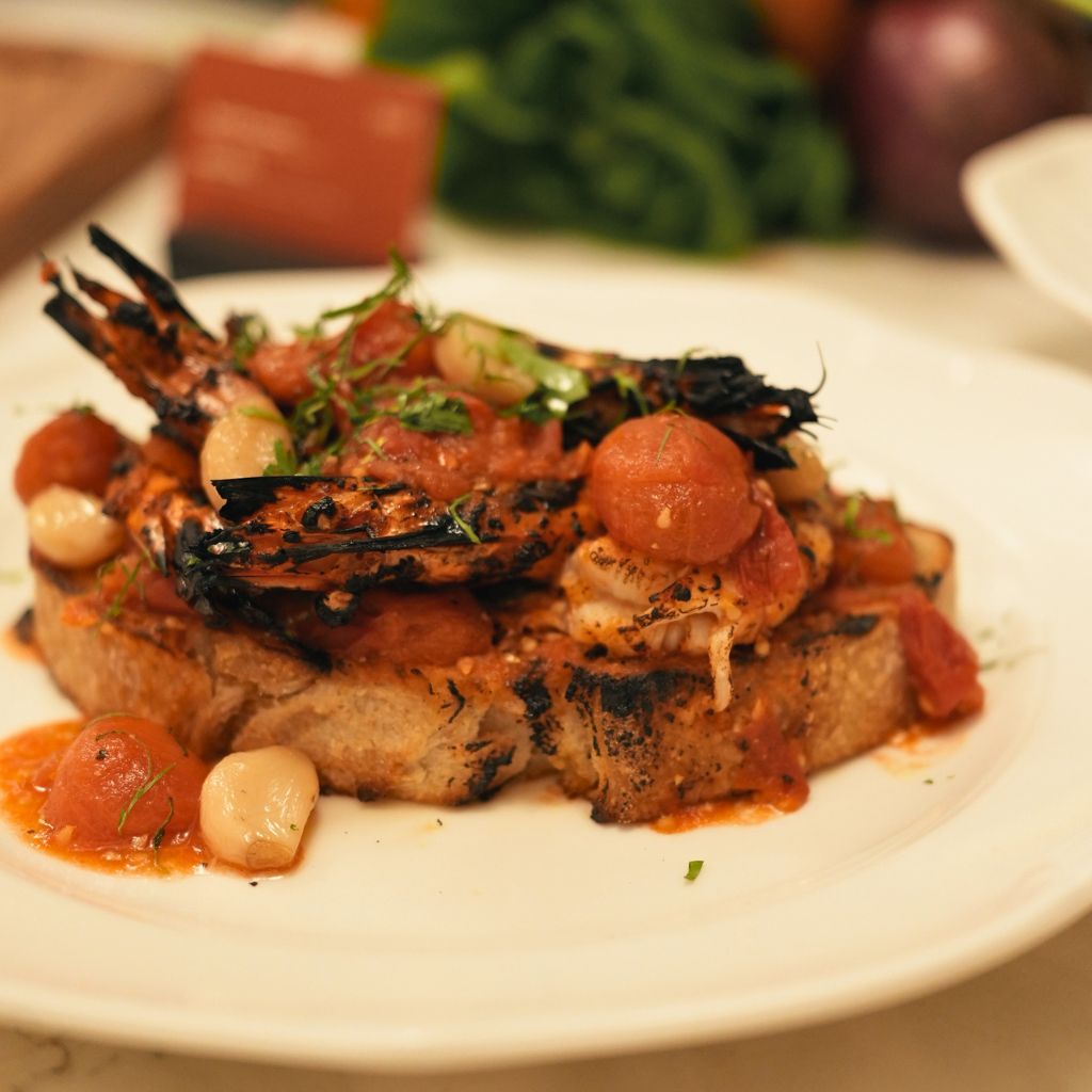 Pace yourself and order the grilled harissa shrimp, too! Photo: Shannon Yap/HungryGoWhere osteria mozza singapore