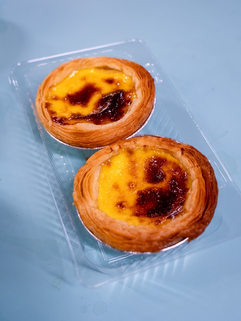 Portuguese egg tart. Photo: Ewan Lim/HungryGoWhere Vic’s Mini Lava Cheesecake
