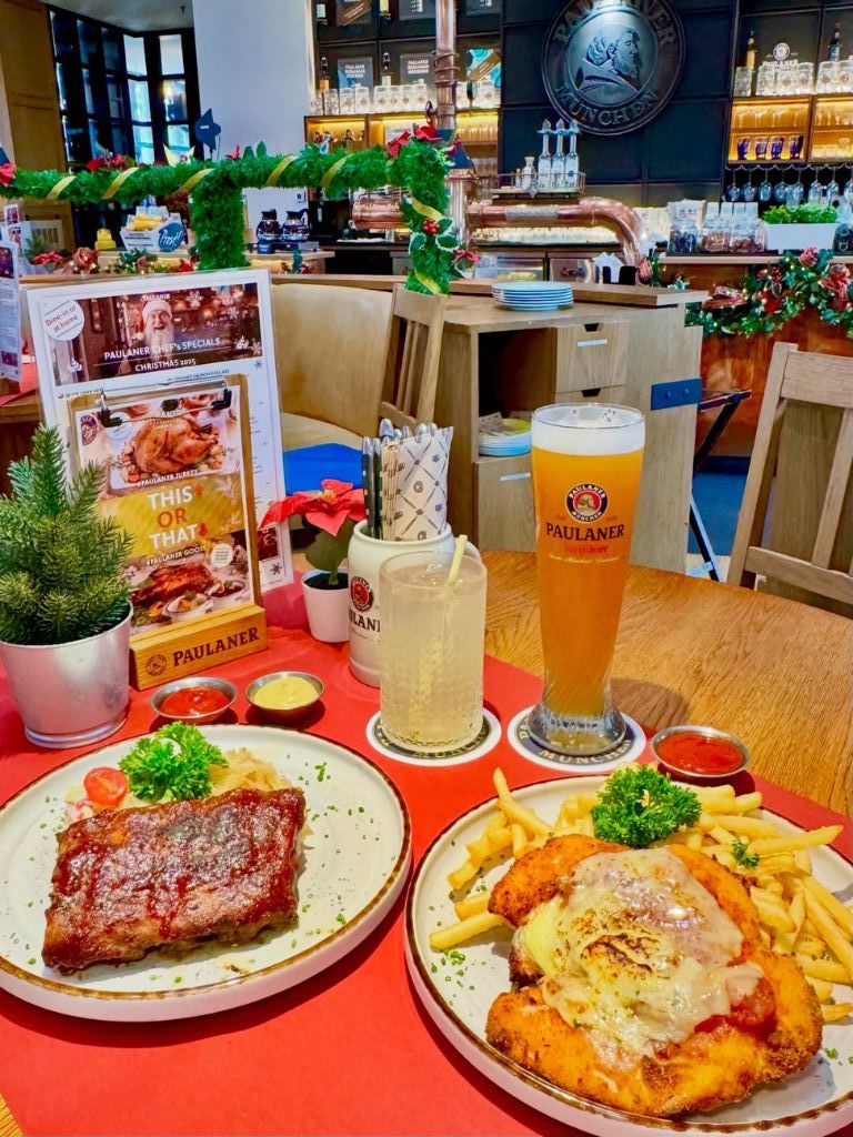 Load up on all your German favourites, washed down with an ice-cold beer. Photo: @george.kooi/Instagram millenia walk food