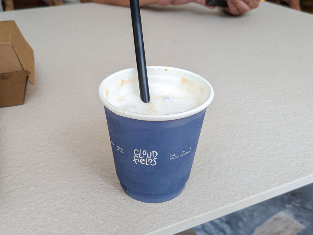 A salty, fragrant coconut foam on top makes this the drink to order. Photo: Gary Lim/HungryGoWhere cloudmills bakery claymore
