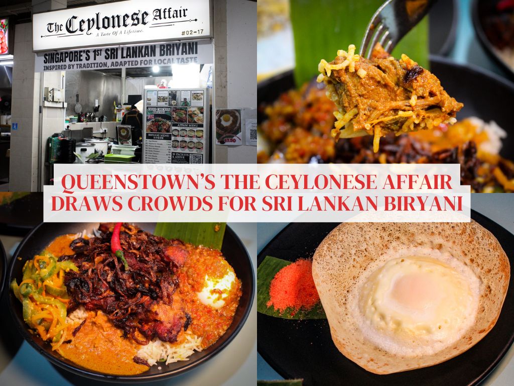 Hawker stall The Ceylonese Affair at Queenstown serves Sri Lankan biryani for the local palate