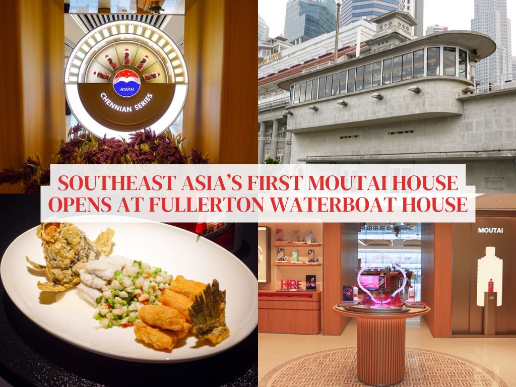 Three-storey experiential Moutai House opens at Fullerton Waterboat House with baijiu-themed fine dining & rooftop bar