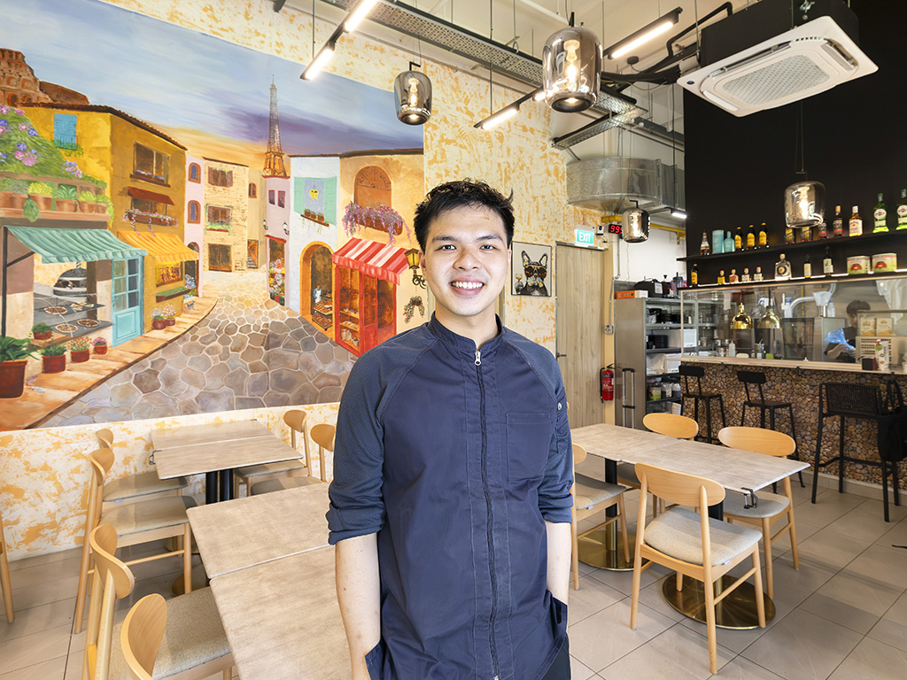 Joachim Loo inside JR Pizzeria’s inviting interior. Photo: Koh Mui Fong/HungryGoWhere jr pizzeria alkaff crescent