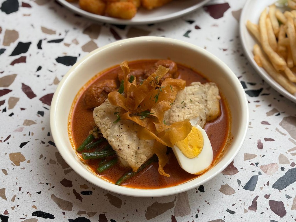 Laksa cream halibut. Photo: Shannon Ong/HungryGoWhere rawr cafe
