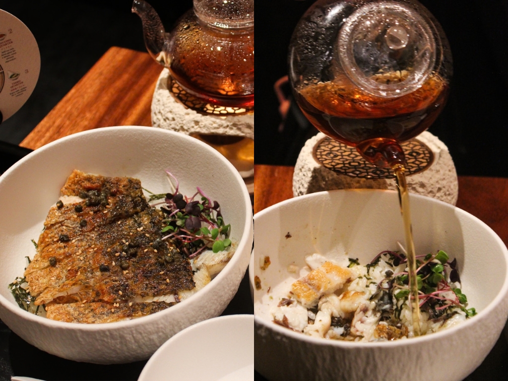 Dashi broth poured over the rice bowl. Photo: Angeline Ang/HungryGoWhere Maison Yoshoku Raffles City