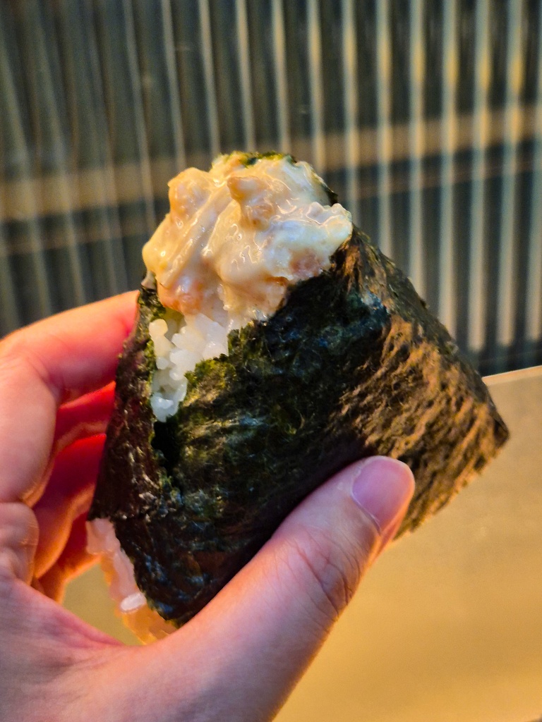 We also managed to snag an ebi wasabi mayo at S$6.90 on opening day, though it seems to be off the menu for now. Photo: Sarah Chua/HungryGoWhere Tokyo Onigiri Singapore
