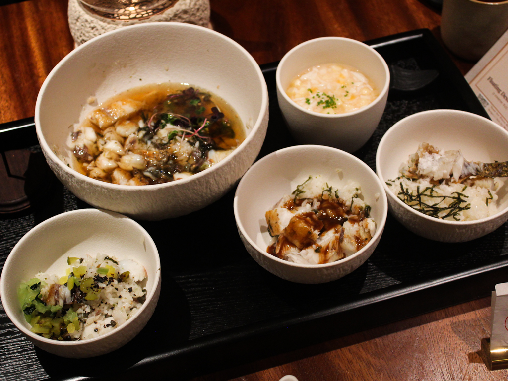 Four different ways of enjoying your rice bowl. Photo: Angeline Ang/HungryGoWhere Maison Yoshoku Raffles City