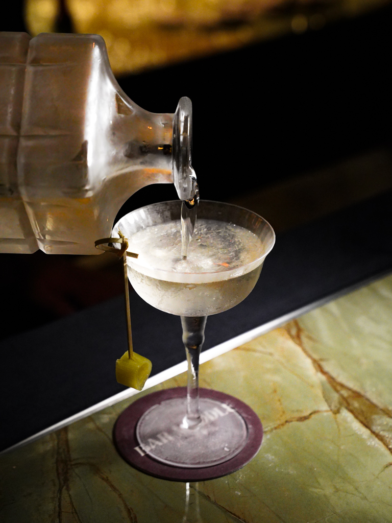 A negi martini is probably not for everyone. Photo: Evan Mua/HungryGoWhere bar middle