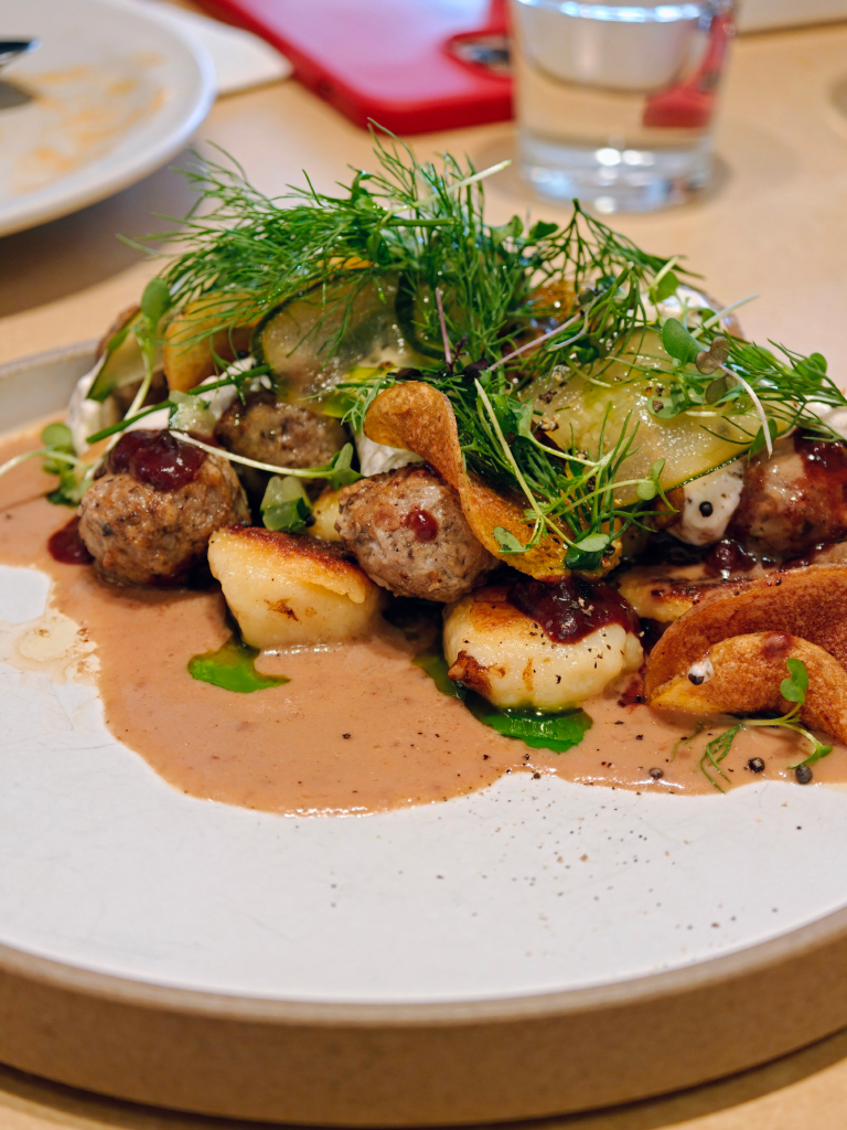 Sourdough gnocchi with Swedish meatballs. Photo: Zawani Abdul Ghani/HungryGoWhere marymount bakehouse upper thomson