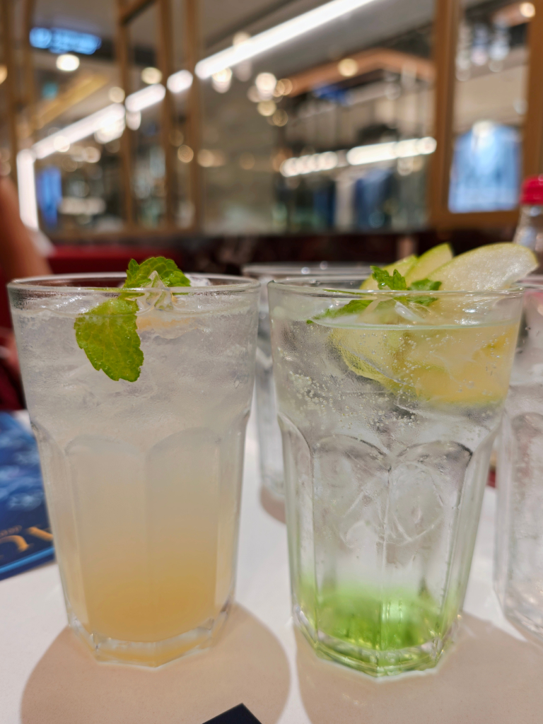 From left: Lime & ginger mule, green apple mojito. Photo: Zawani Abdul Ghani/HungryGoWhere Maison Paul Paragon