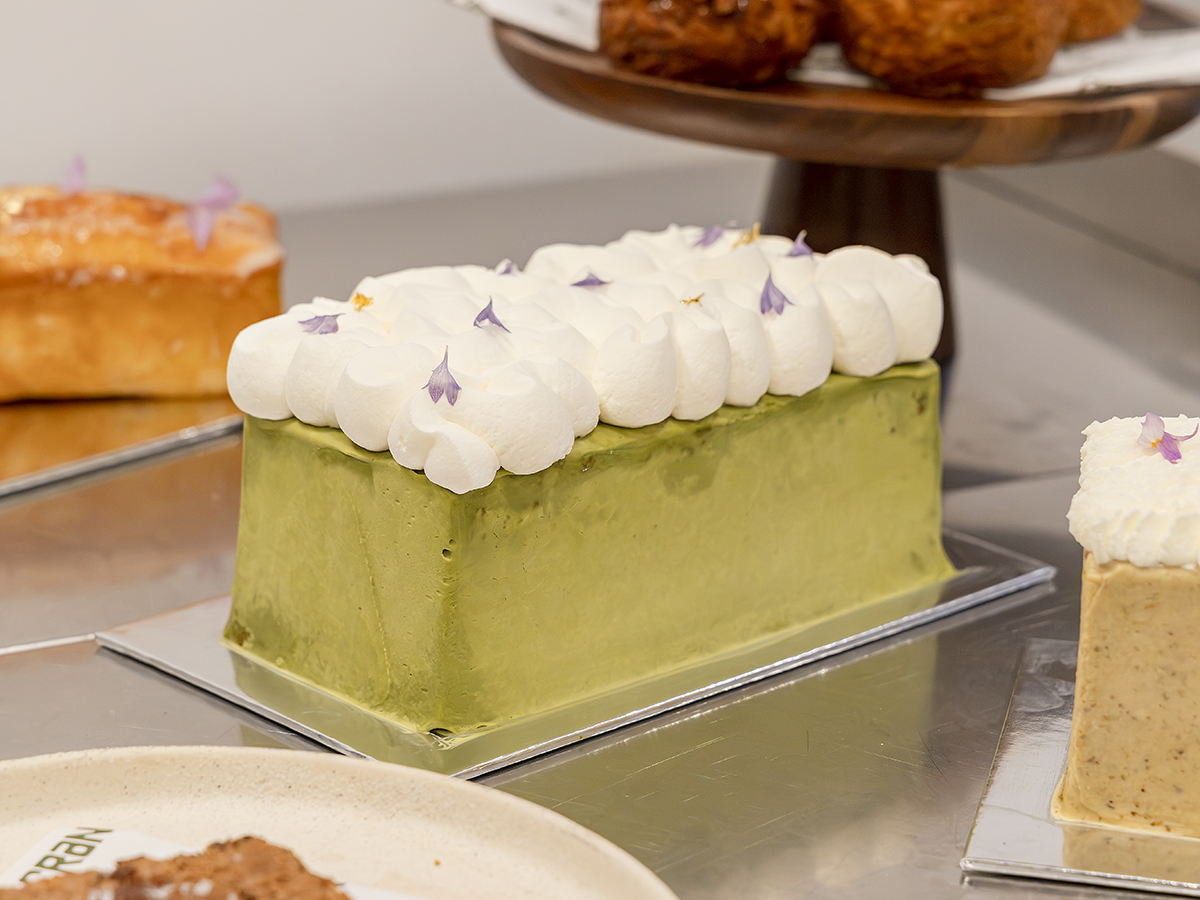 Matcha pistachio dacquoise. Photo: Koh Mui Fong/HungryGoWhere Cranki Patisserie